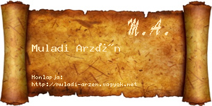 Muladi Arzén névjegykártya